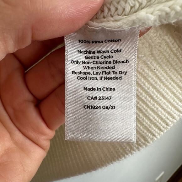 Talbots White Hearts & Polka Dot Crewneck Oversized Sweater - Picture 8 of 8